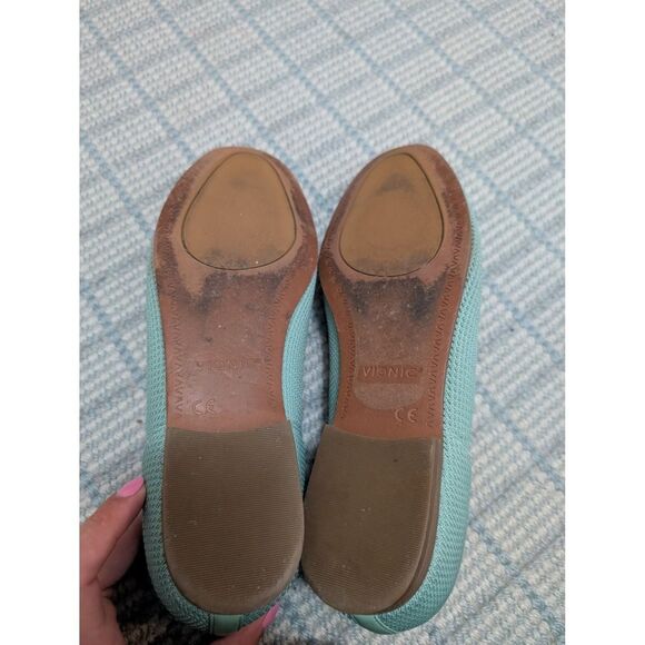 Vionic Willa Knit Loafers Mint Green Pink  Comfortable Slip On Shoes Size 7.5 - Picture 4 of 5